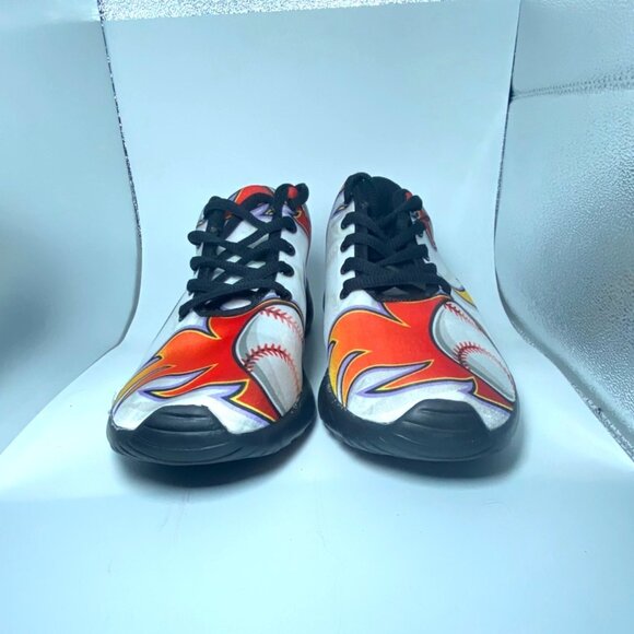 Womens Flame Pattern Athletic Sneakers Size 7 - Picture 2 of 6